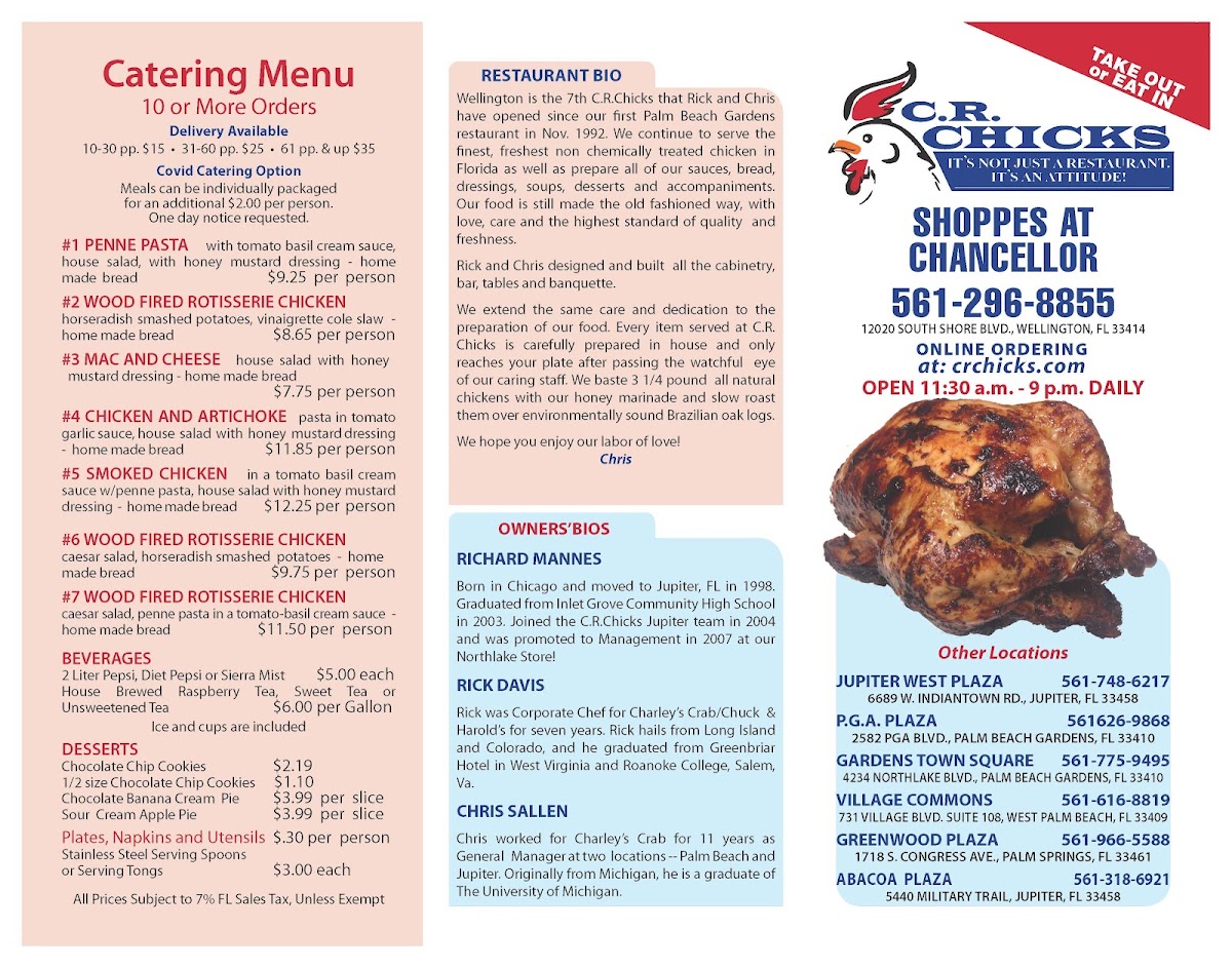 C.r. Chicks (Wellington) Menu-2